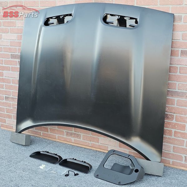 2008 - 2023 Dodge Challenger / SRT Hellcat Redeye Style Dual Snorkel Aluminum Hood