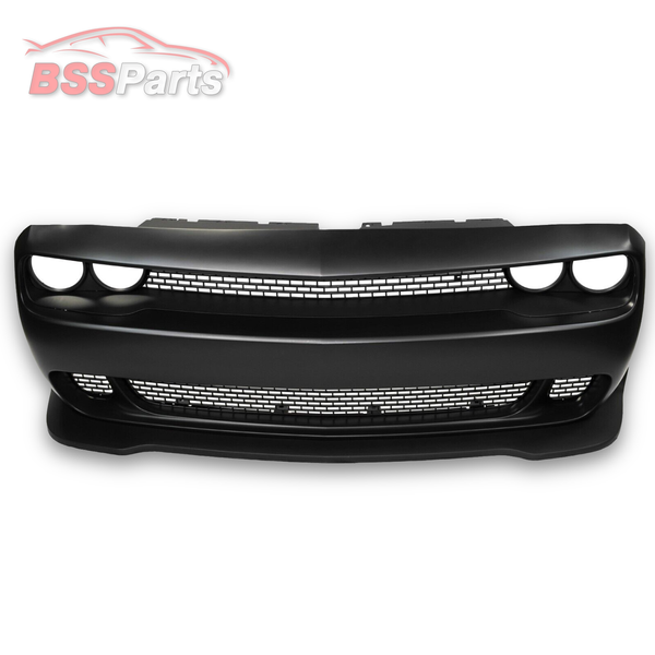 2015-2023 Dodge Challenger / Hellcat Style Front Bumper w/ Grille & HC Lip Unpaint