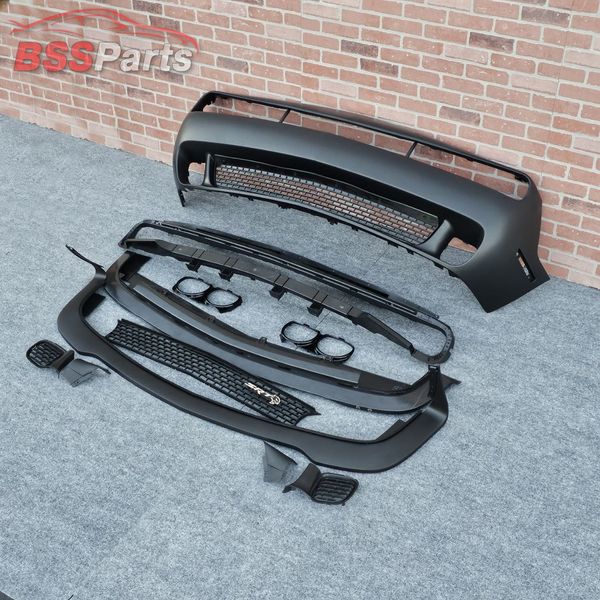 2015-2023 Dodge Challenger / Hellcat Style Front Bumper w/ Grille & HC Lip Unpaint