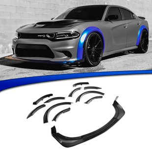 2015-2023 Dodge Charger Demon style Front Lip Spoiler with Wide Fender Flares for SRT