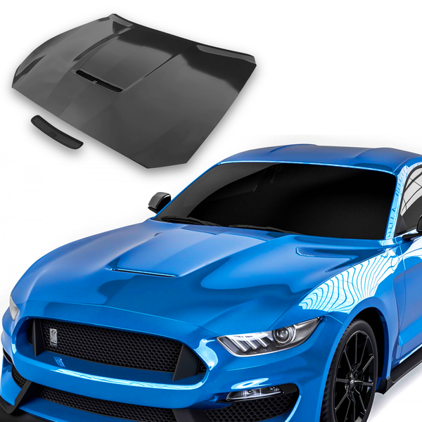 2015-2017 Ford Mustang / GT350 Style Aluminum Hood